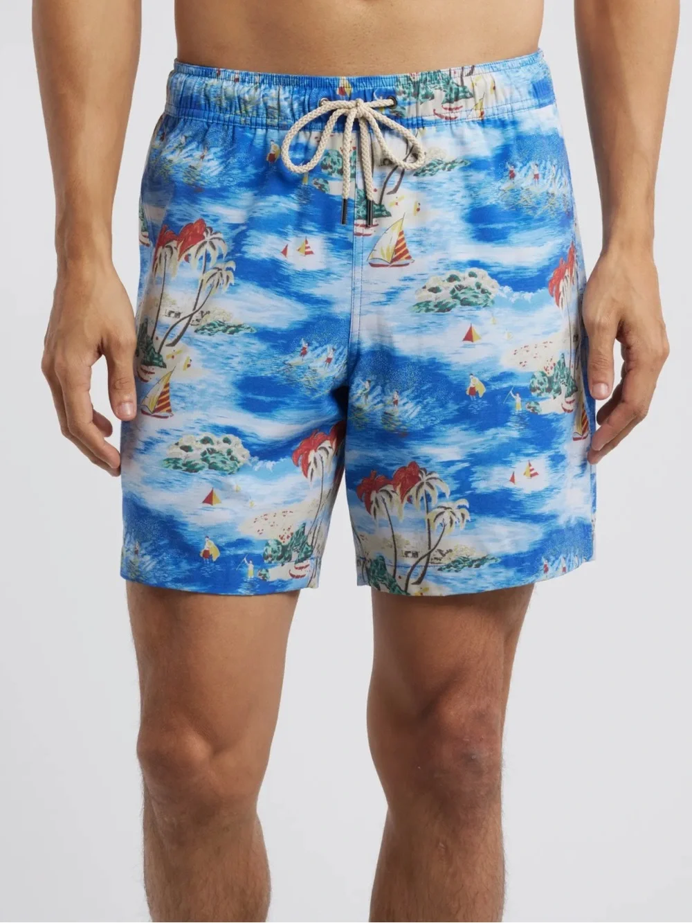 Fair Harbor BayBerry Swim‎ Trunks Surf Days Print Size Large
